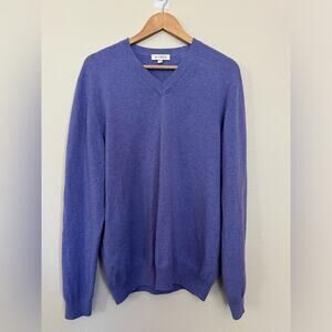 Kinross Lavender Color Cashmere Long Sleeve V Neck preppy old money Sweater